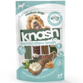 Лакомство за кучета  Knash Tooth Brush Medium 4 pk  четка за зъби микс мента, фъстъчено масло, червена боровинка